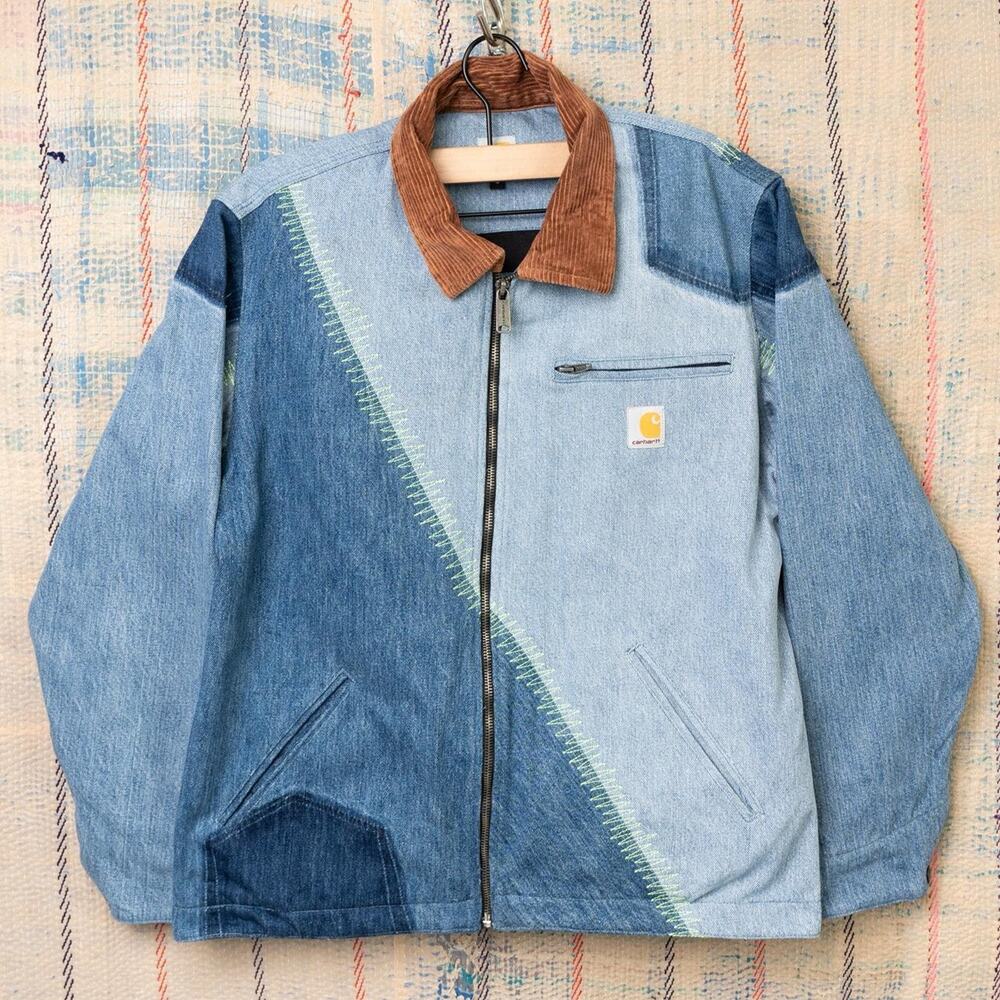 Custom upcycled carhartt detroit jacket